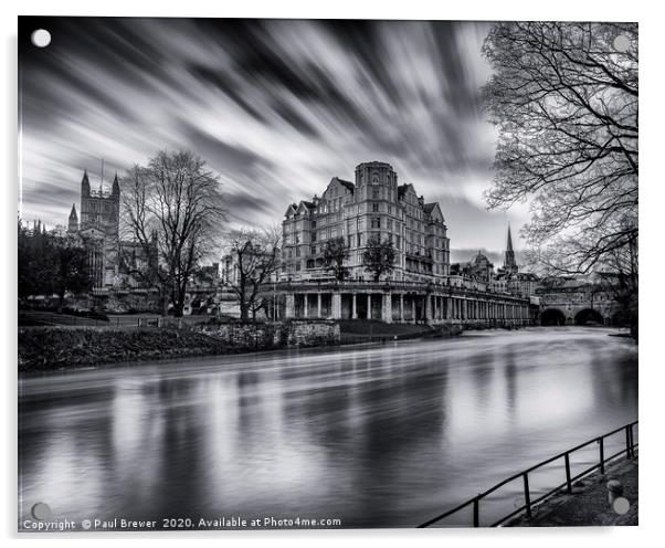 Bath Abbey and Parade Gardens Acrylic by Paul Brewer