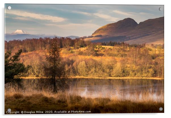 Loch Ardinning Acrylic by Douglas Milne