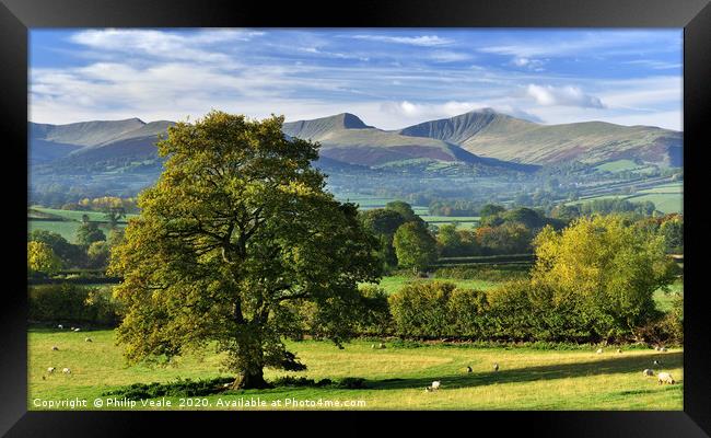 Brecon Beacons As The Seasons Change. Framed Print by Philip Veale