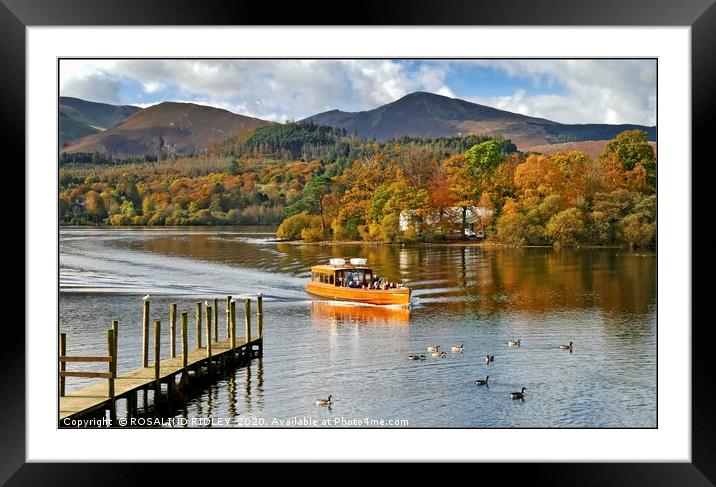Autumn boat ride Framed Mounted Print by ROS RIDLEY
