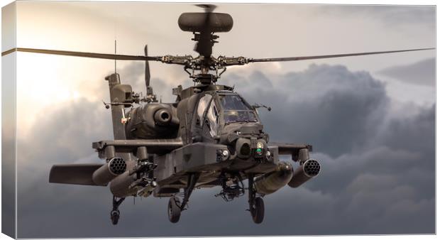 Boeing AH 64 Apache attack helicopter Canvas Print by Chris Jones