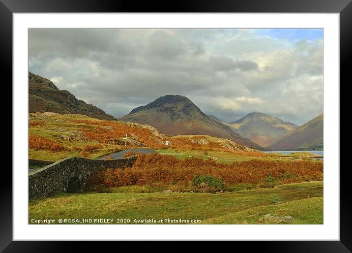 "The mountains at Wastwater " Framed Mounted Print by ROS RIDLEY