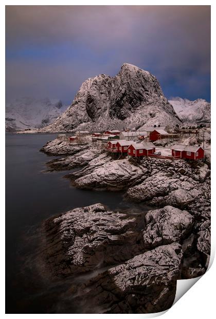 Hamnoy village - Lofoten Islands Print by Sandra Kepkowska