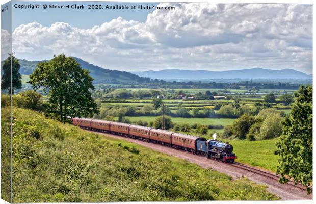 King Edward II and the Malvern Hills Canvas Print by Steve H Clark