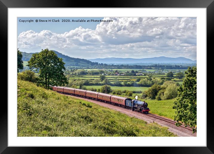 King Edward II and the Malvern Hills Framed Mounted Print by Steve H Clark