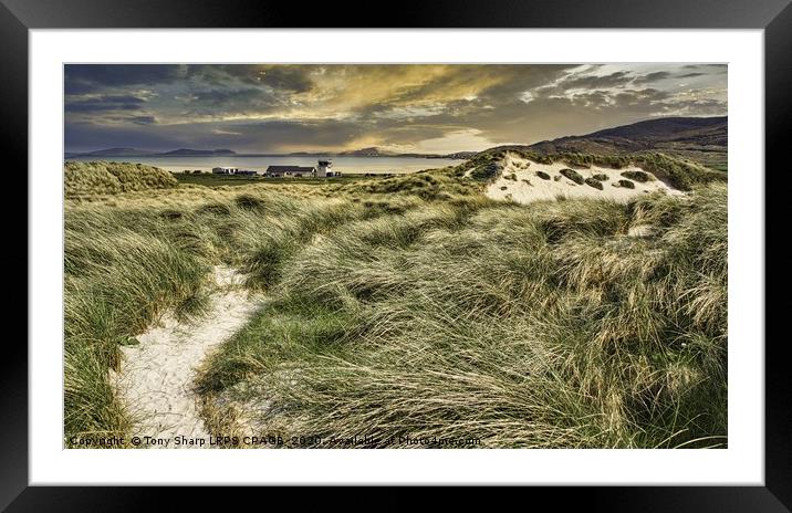 APPROACHING BARRA AIRPORT Framed Mounted Print by Tony Sharp LRPS CPAGB