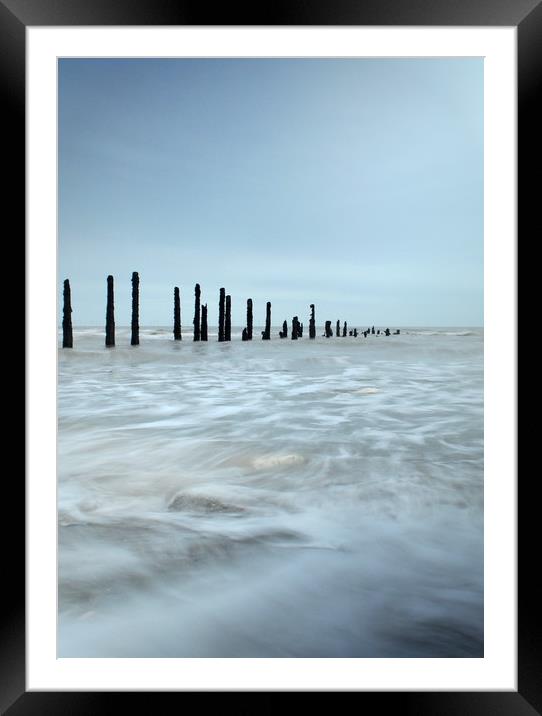 Groins at Low tide Framed Mounted Print by Jon Fixter