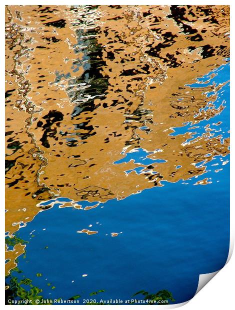 Amsterdam Canal Reflection Print by John Robertson