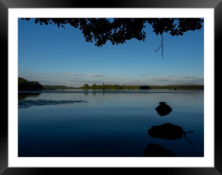 Lake of Menteith at Dusk Framed Mounted Print by Emma Dickson