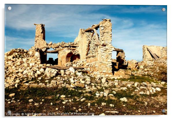 Ruins, Andalusia, Spain Acrylic by John Robertson