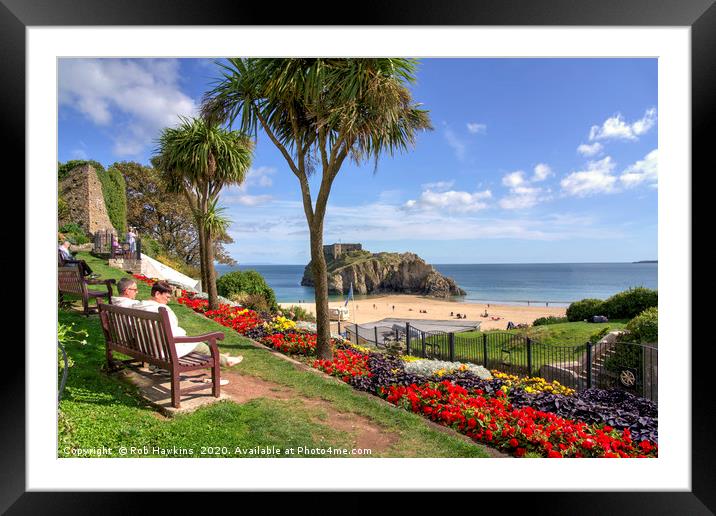 Summer sun at Tenby  Framed Mounted Print by Rob Hawkins