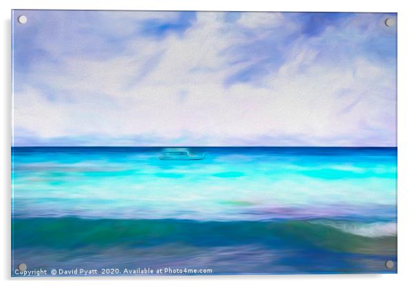 Barbados Minimalist Art  Acrylic by David Pyatt