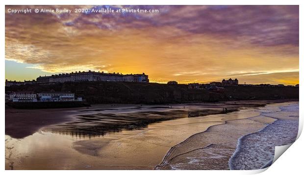 Whitby Sunset Print by Aimie Burley