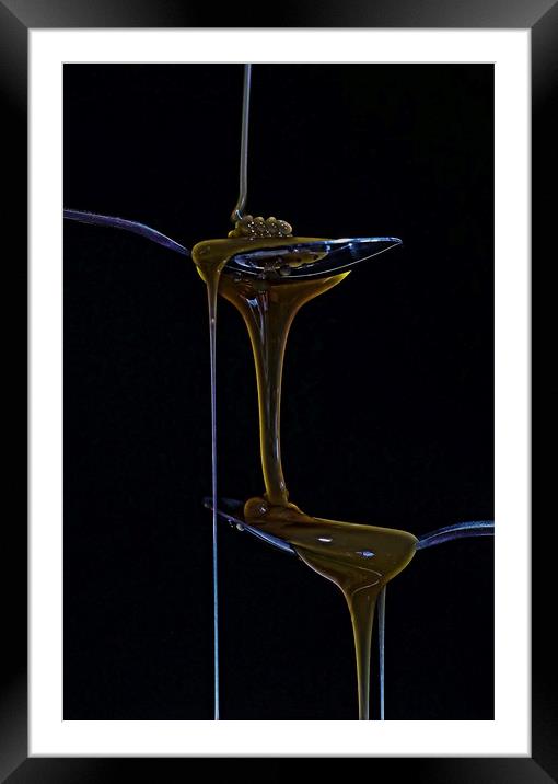 Caramel spoons Framed Mounted Print by Martin Smith
