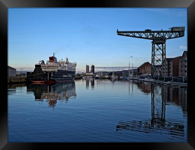 James Watt dock,Greenock Framed Print by Martin Smith