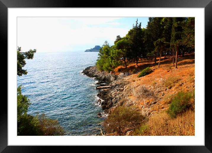 Corfu island Framed Mounted Print by M. J. Photography