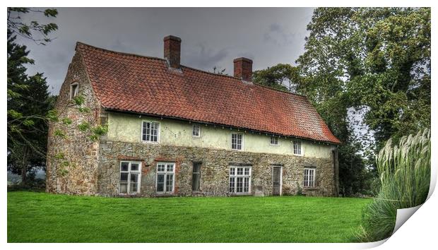 The Old Cottage - Nunnery Print by Jon Fixter
