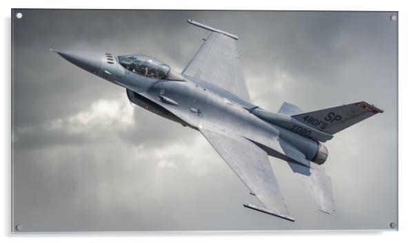 USAF F16 Fighting falcon  Acrylic by Chris Jones