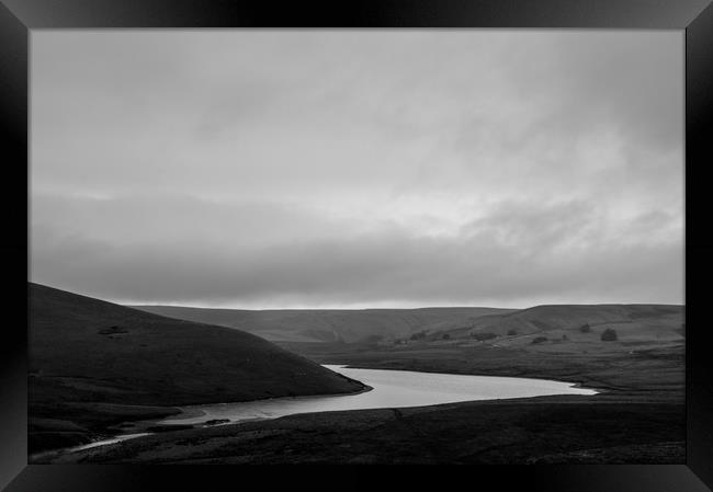 Those bleak beautiful hills Framed Print by David Wall