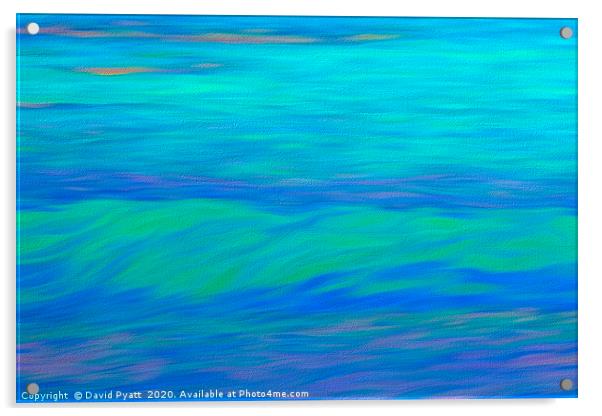 Caribbean Blue Sea Art Acrylic by David Pyatt