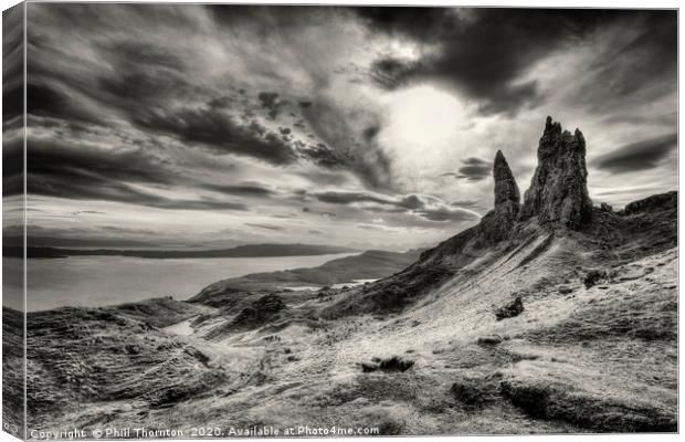 The Old Man of Storr Canvas Print by Phill Thornton