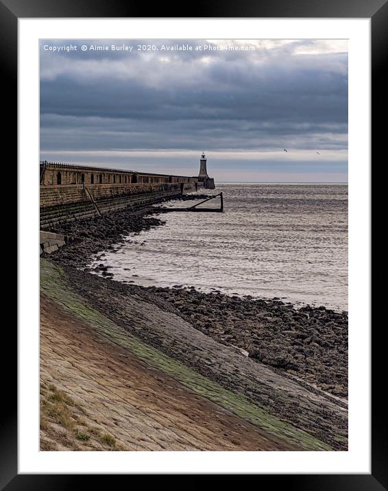 Tynemouth North Pier Framed Mounted Print by Aimie Burley