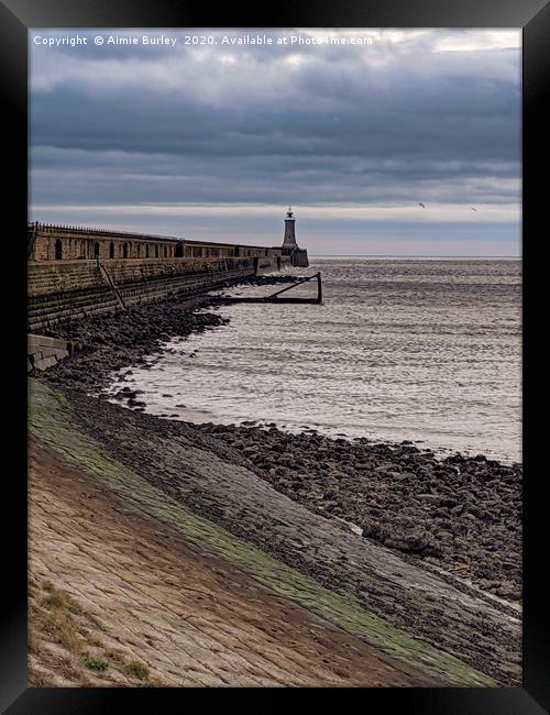 Tynemouth North Pier Framed Print by Aimie Burley