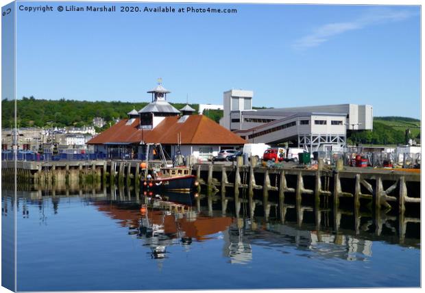 Bute  Ferry Terminal Building.  Canvas Print by Lilian Marshall
