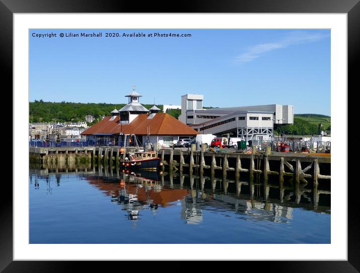 Bute  Ferry Terminal Building.  Framed Mounted Print by Lilian Marshall