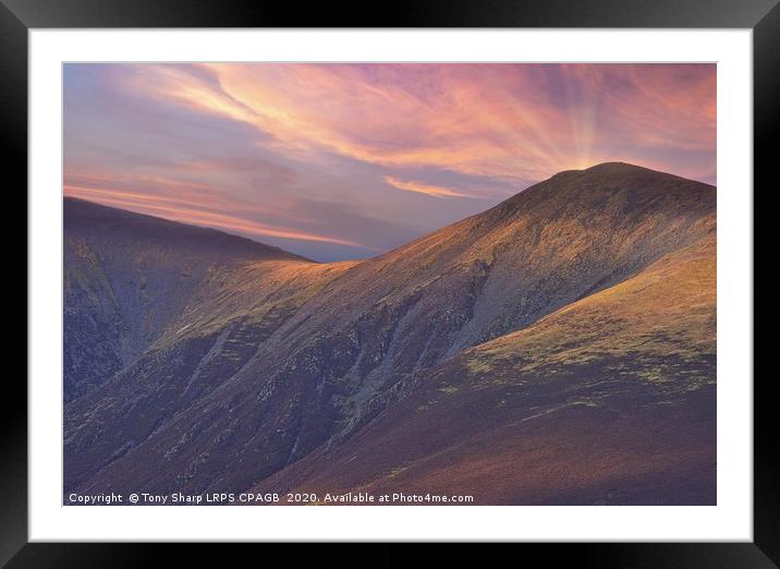 SKIDDAW AT DUSK Framed Mounted Print by Tony Sharp LRPS CPAGB