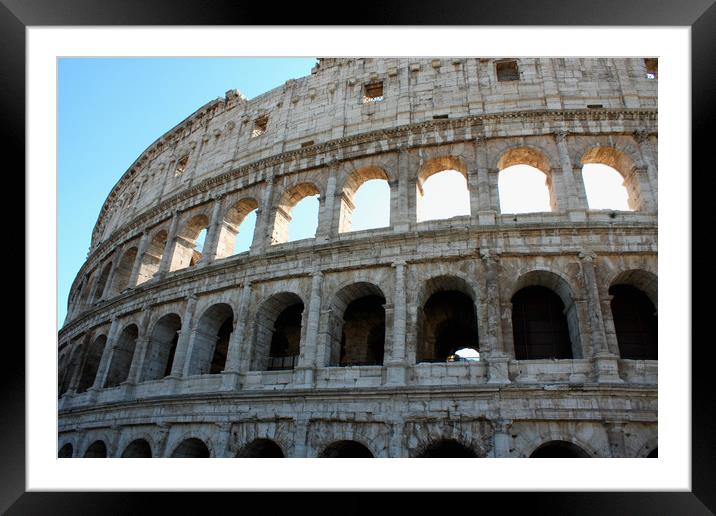 Amazing Coloseum in Rome Italy Framed Mounted Print by M. J. Photography