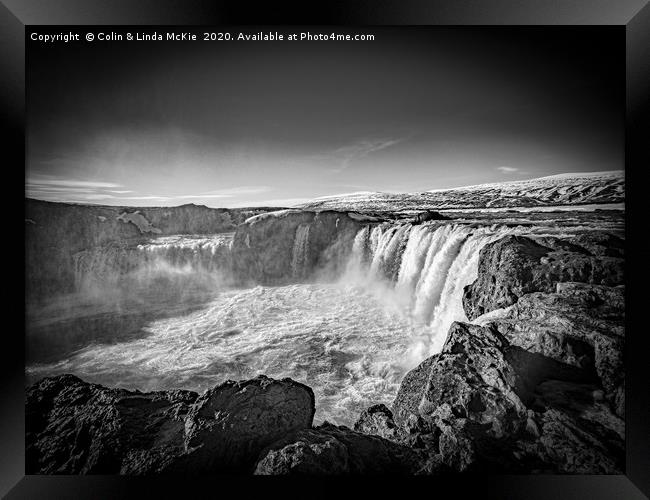 Goðafoss Waterfall, North Iceland. Framed Print by Colin & Linda McKie