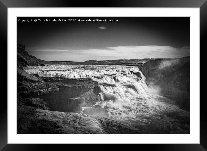 Gullfoss Waterfall, Iceland. Framed Mounted Print by Colin & Linda McKie
