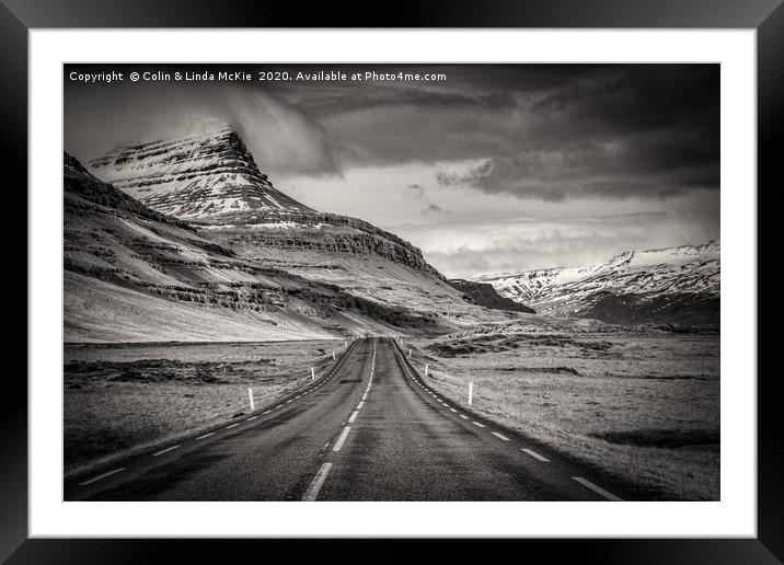 Highway 1, South Iceland Framed Mounted Print by Colin & Linda McKie