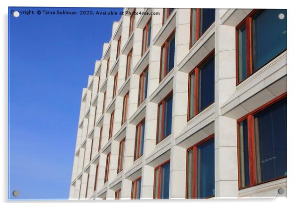 Enso-Gutzeit Headquarters and Blue Sky Acrylic by Taina Sohlman