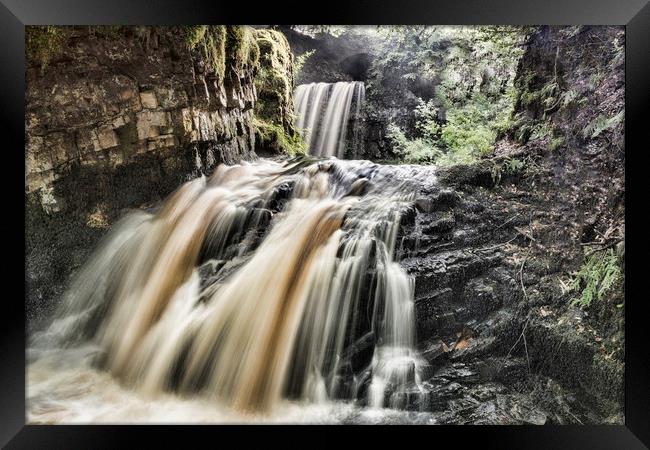 Waterfall Framed Print by Valerie Paterson