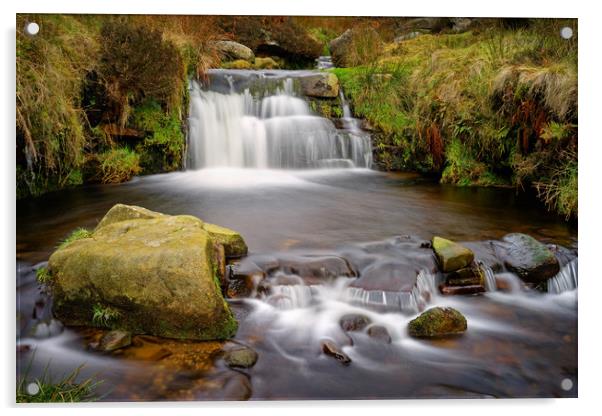 Grindsbrook Waterfalls                             Acrylic by Darren Galpin
