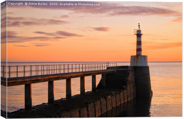 Sunrise in Northumberland Canvas Print by Aimie Burley