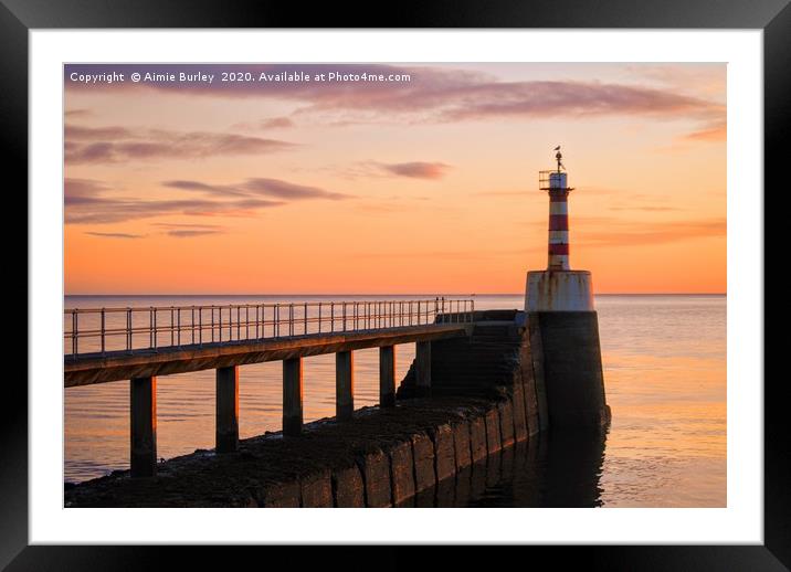 Sunrise in Northumberland Framed Mounted Print by Aimie Burley