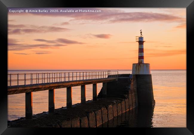 Sunrise in Northumberland Framed Print by Aimie Burley