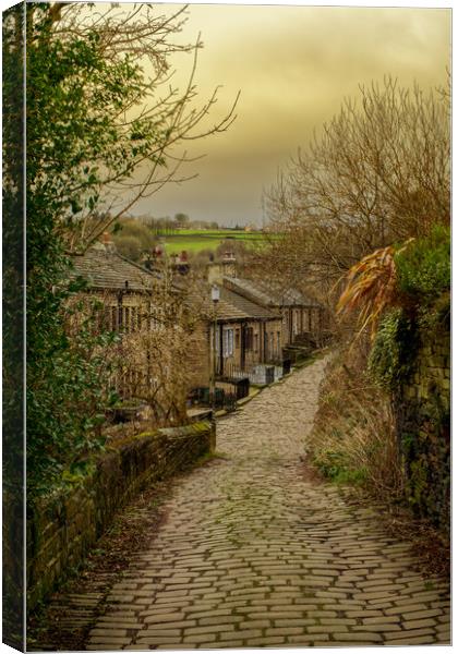 Rustic Charm of Golcar Canvas Print by Alison Chambers