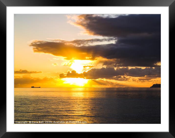 Golden Sunrise Framed Mounted Print by Dave Bell