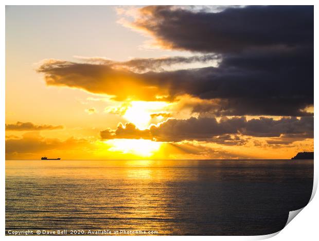 Golden Sunrise Print by Dave Bell