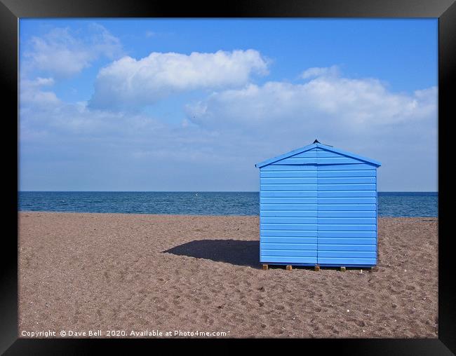 Blue Beach Hut Framed Print by Dave Bell