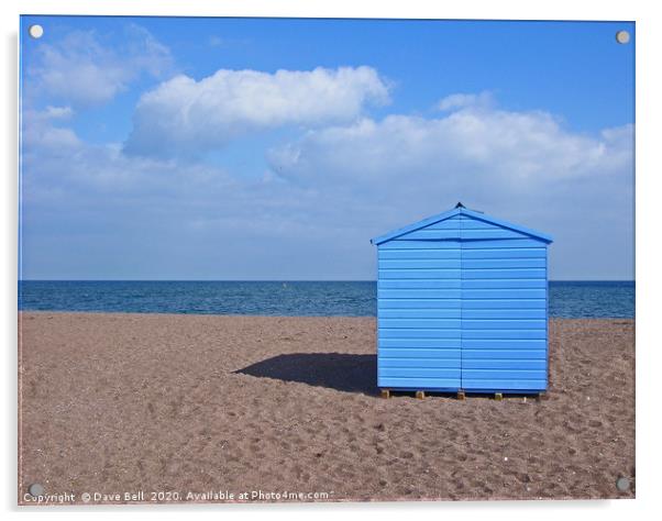 Blue Beach Hut Acrylic by Dave Bell