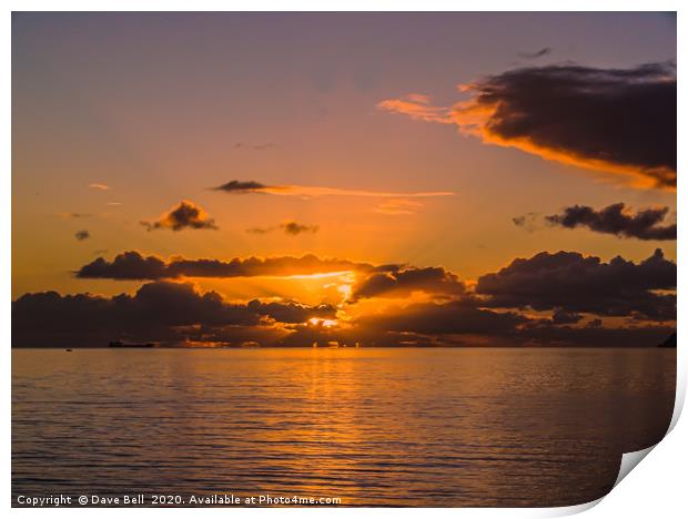 Nautical Sunrise Print by Dave Bell