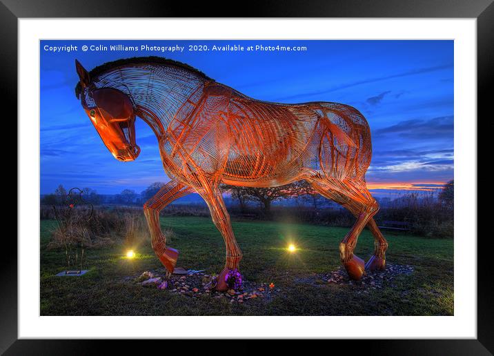 The Featherstone War Horse - 3 Framed Mounted Print by Colin Williams Photography