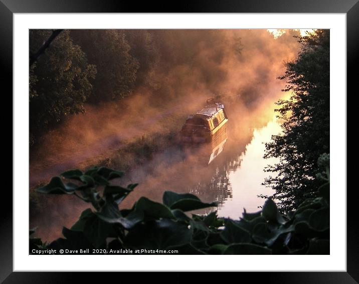 Canal Sunrise Framed Mounted Print by Dave Bell