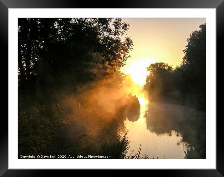 Early Morning On The Avon and Kennet Canal Framed Mounted Print by Dave Bell
