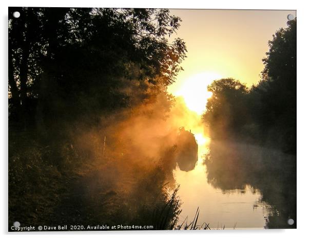 Early Morning On The Avon and Kennet Canal Acrylic by Dave Bell